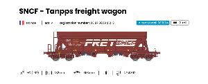 ALBERT MODEL 565004 SNCF - FRET SNCF - Wagon de marchandise Tanpps HO Ep VI