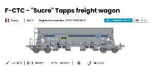 ALBERT MODEL 065312 F-CTC- "SUCRE" Wagon de marchandise Tapps HO Ep VI