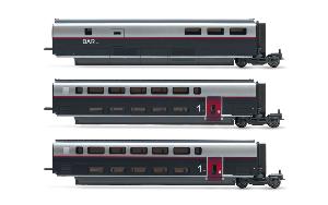 HJ3016 SNCF, coffret supplémentaire de 3 voitures, TGV Duplex Carmillon, HO